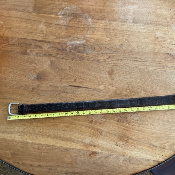Ralph Lauren Genuine American Alligator Brown Belt:  Sterling Silver Buckle main image 5